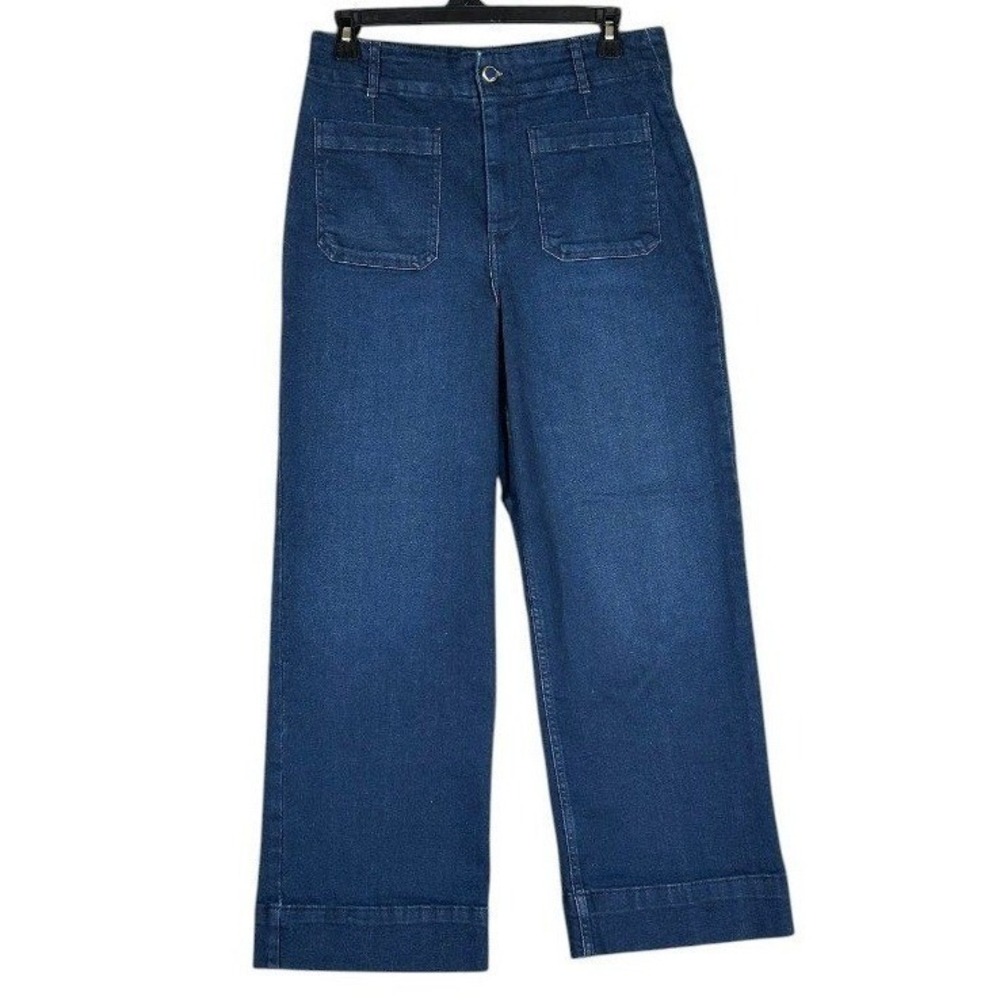 Bagatelle Collection Jeans Women 30 Blue High Rise Patch Pocket Denim Classic
